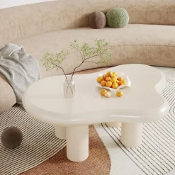 Tribesigns Coffee Tables*Cloud-Shaped Coffee Table, Modern Center Table with 4 Solid Legs