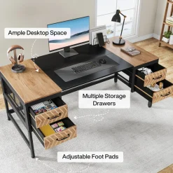 Tribesigns Desks*Computer Desk, 63