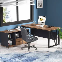 Tribesigns Desks*Computer Desk, 55 inches Executive Desk for Home Office