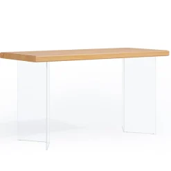 Tribesigns Desks*Computer Desk, 55" Modern Study Writing Table with Acrylic Legs