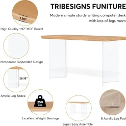 Tribesigns Desks*Computer Desk, 55