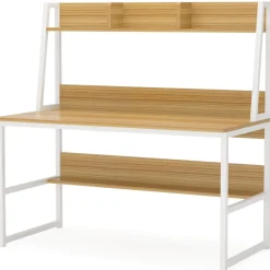 Tribesigns Desks*Computer Desk, Home Office Desk with Hutch and Storage Shelf