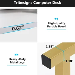 Tribesigns Desks*Computer Desk, Home Office Desk with Hutch and Storage Shelf