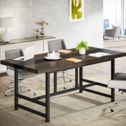 Tribesigns Desks*Conference Table, 6FT Rectangular Meeting Table Computer Desk