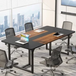 Tribesigns Desks*Conference Table, 6FT Rectangle Meeting Table for 8 People
