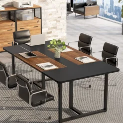 Tribesigns Desks*Conference Table, 6FT Rectangle Meeting Table for 8 People