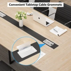 Tribesigns Desks*Conference Table, Modern 6FT / 8FT Boat Shaped Meeting Table