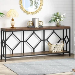 Tribesigns Console Tables|Console Tables*Console Table, 71" Extra Long Sofa Table with Open Storage Shelf