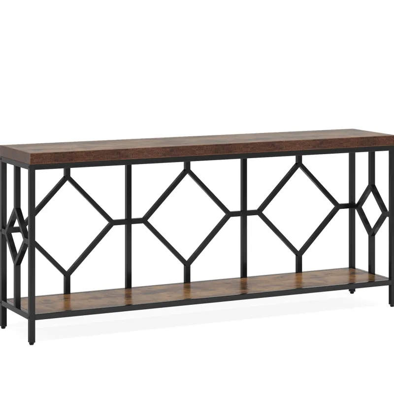 Tribesigns Console Tables|Console Tables*Console Table, 71" Extra Long Sofa Table with Open Storage Shelf