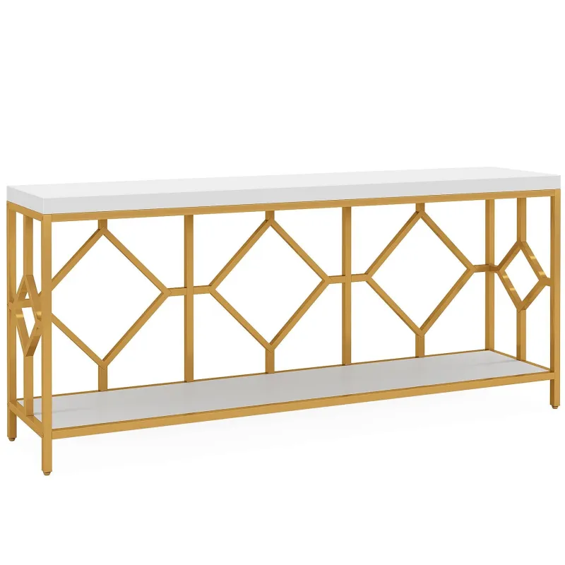Tribesigns Console Tables|Console Tables*Console Table, 71" Extra Long Sofa Table with Open Storage Shelf