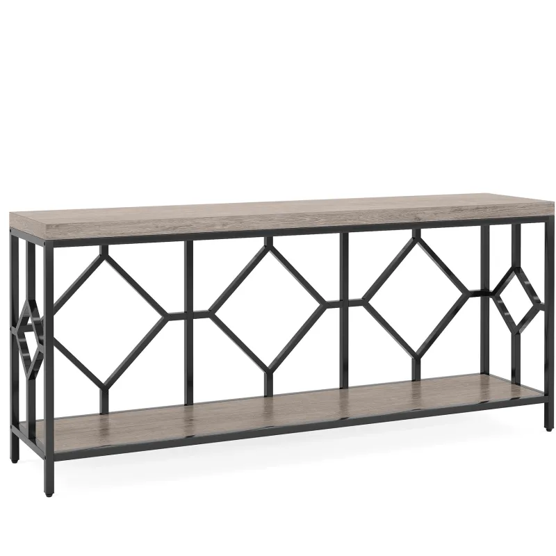 Tribesigns Console Tables|Console Tables*Console Table, 71" Extra Long Sofa Table with Open Storage Shelf