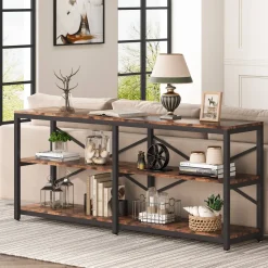 Tribesigns Console Tables|Console Tables*Console Table, 70.9 inch Long Sofa Table with Storage Shelves