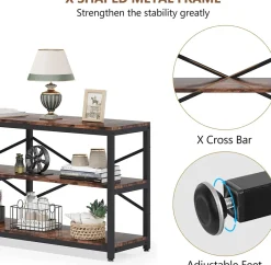 Tribesigns Console Tables|Console Tables*Console Table, 70.9 inch Long Sofa Table with Storage Shelves