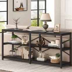 Tribesigns Console Tables|Console Tables*Console Table, 70.9 inch Long Sofa Table with Storage Shelves