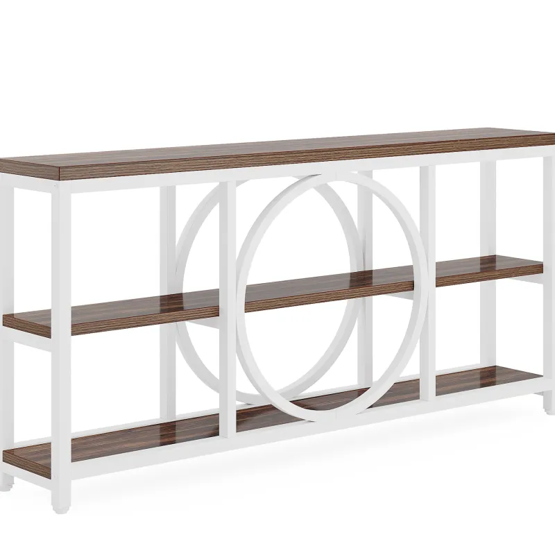 Tribesigns Console Tables|Console Tables*Console Table, 70.9" Narrow Sofa Table with 3 Tier Storage Shelves