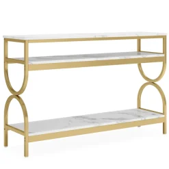 Tribesigns Console Tables|Console Tables*Console Table, 55" Sofa Table with 3-Tier Storage Shelves