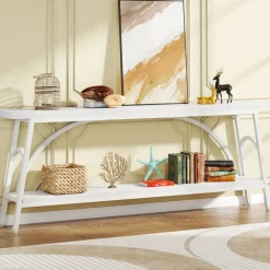Tribesigns Console Tables|Console Tables*Console Table, 70.8” Sofa Tables Entryway Table with 2 Tier Wood Shelves