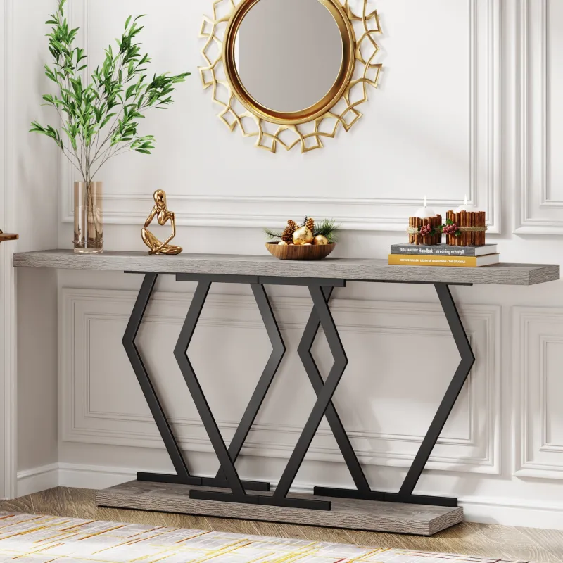 Tribesigns Console Tables|Console Tables*Console Table, Modern 70.9" Sofa Table with Faux Marble Tabletop