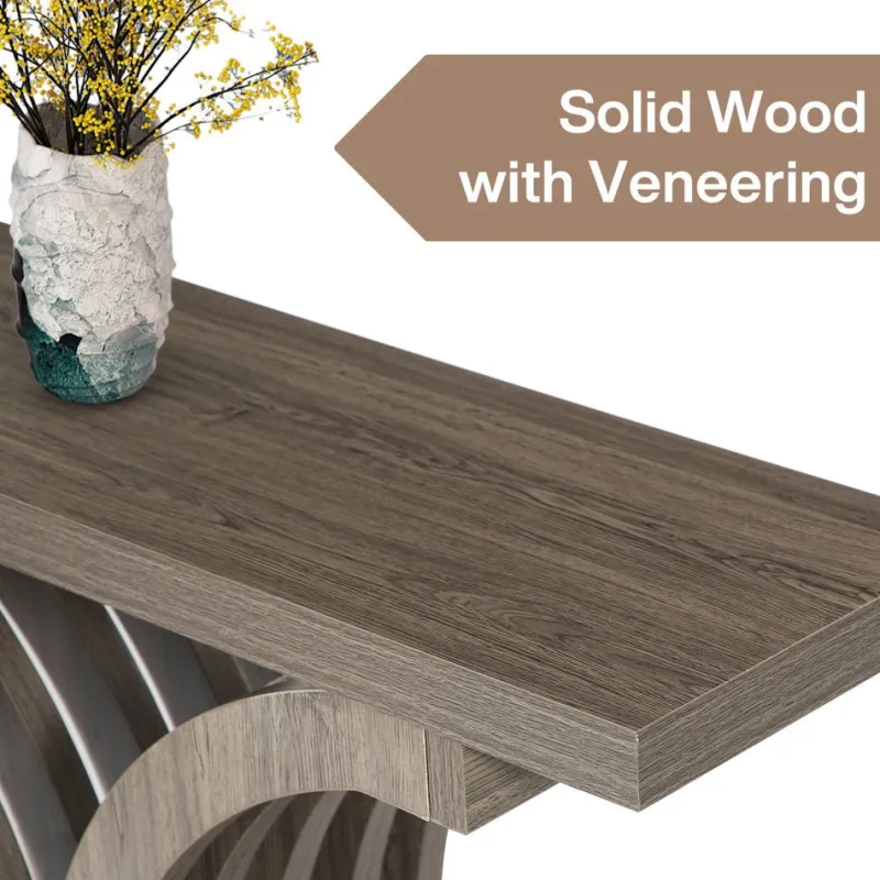 Tribesigns Console Tables|Console Tables*Console Table, Modern Faux Marble Entryway Sofa Table with Metal Base