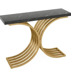Tribesigns Console Tables|Console Tables*Console Table, Modern Faux Marble Entryway Sofa Table with Metal Base