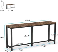 Tribesigns Console Tables|Console Tables*Console Table, Narrow Hallway Table, 70.9 inch Sofa Table