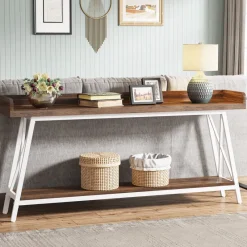 Tribesigns Console Tables|Console Tables*Console Table, 2-Tier Narrow Sofa Table Behind Couch Entryway Table
