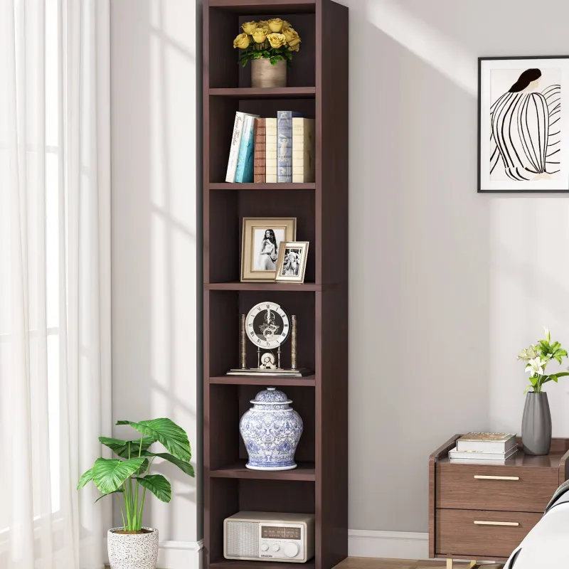 Tribesigns Corner Shelves|Corner Shelves*Corner Bookcase, Modern 6 Tier Narrow Cube Display Shelves, White