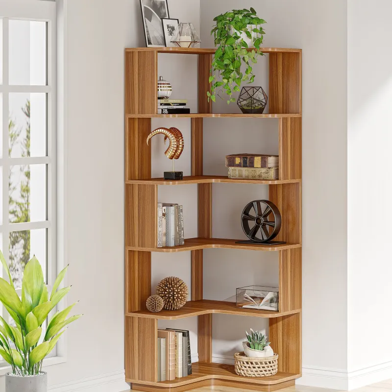 Tribesigns Corner Shelves|Corner Shelves*Corner Bookshelf, 6-Tier Corner Bookcase Display Rack