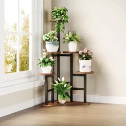 Tribesigns Plant Stands|Plant Stands*Corner Plant Stand Indoor, 6 Tiered Plant Shelf Flower Stand