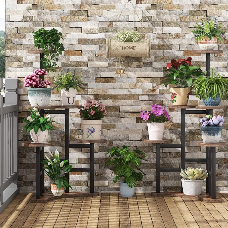 Tribesigns Plant Stands|Plant Stands*Corner Plant Stand Indoor, 6 Tiered Plant Shelf Flower Stand
