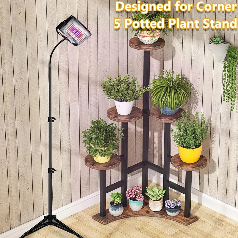 Tribesigns Plant Stands|Plant Stands*Corner Plant Stand Indoor, 6 Tiered Plant Shelf Flower Stand