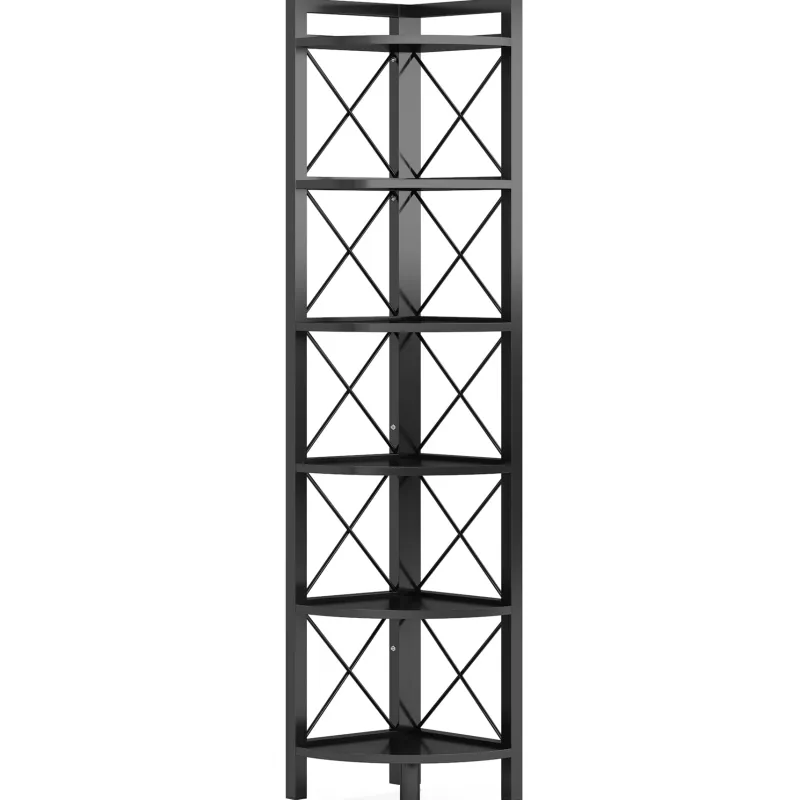 Tribesigns Corner Shelves|Corner Shelves*Corner Shelf, 5 Tier / 6Tier Corner Bookshelf Bookcase for Small Space