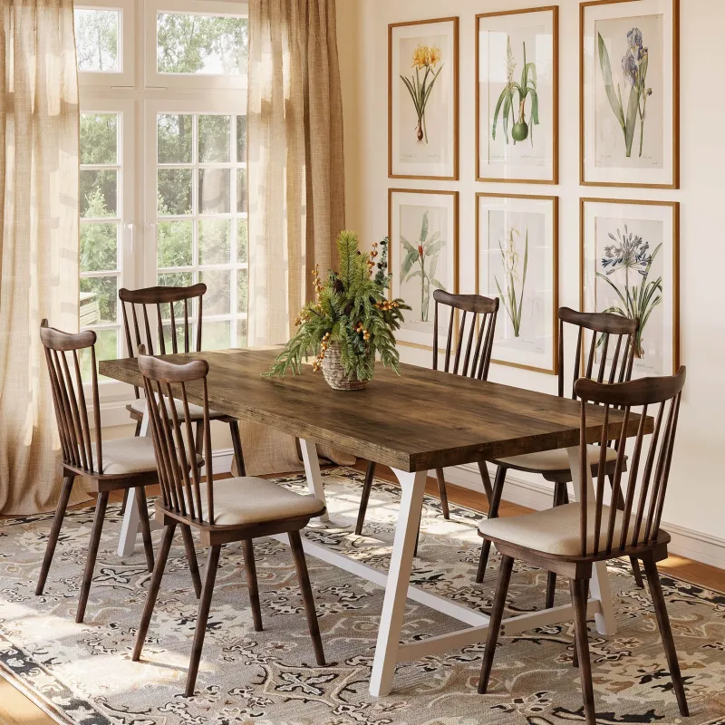 Tribesigns Dining Tables*Dining Table for 8 People, 70.87" Rectangular Wood Kitchen Table