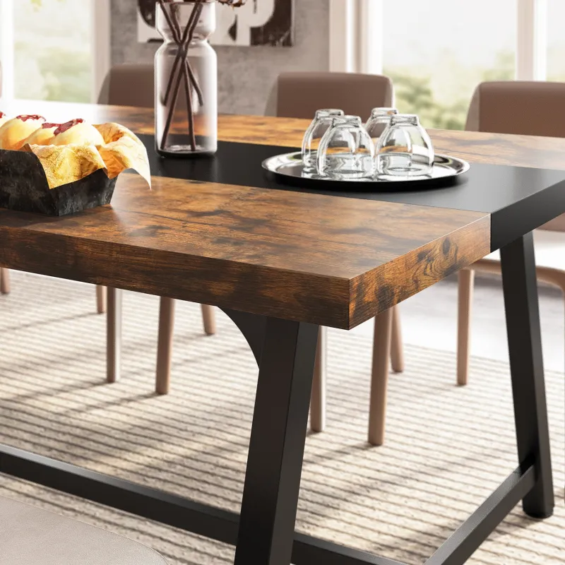 Tribesigns Dining Tables*Dining Table for 8 People, 70.87" Rectangular Wood Kitchen Table