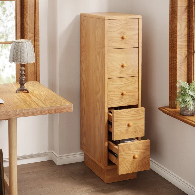Tribesigns Chests Of Drawers*5-Drawer Chest, Wood Narrow Dresser Storage Chest of Drawers