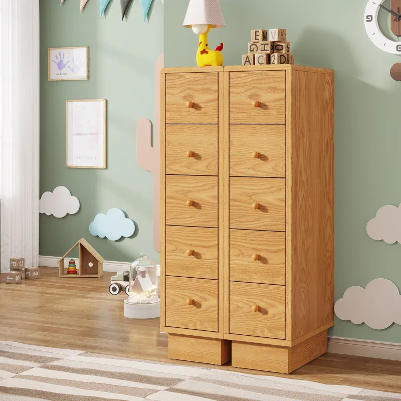 Tribesigns Chests Of Drawers*5-Drawer Chest, Wood Narrow Dresser Storage Chest of Drawers