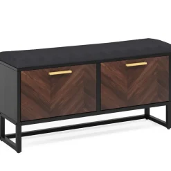 Tribesigns Benches*Entryway Shoe Storage Bench, Hallway Shoe Organizer with 2 Flip Drawers
