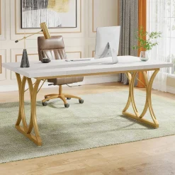 Tribesigns Desks*Executive Desk, 63" Modern Computer Desk Home Office Table