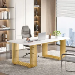 Tribesigns Desks*Executive Desk, 70.9" Modern Office Computer Desk Conference Table
