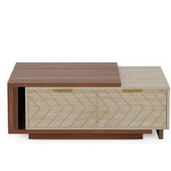 Tribesigns Coffee Tables*Extendable Coffee Table, Center Table Cocktail Table with 2 Storage Drawers
