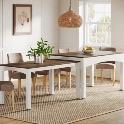 Tribesigns Dining Tables*Extendable Dining Table, Farmhouse Kitchen Table for 6 - 10 people