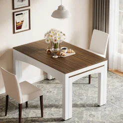 Tribesigns Dining Tables*Extendable Dining Table, Farmhouse Kitchen Table for 6 - 10 people