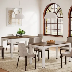 Tribesigns Dining Tables*Extendable Dining Table, Farmhouse Kitchen Table for 6 - 10 people