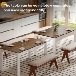Tribesigns Dining Tables*Extendable Dining Table, Farmhouse Kitchen Table for 6 - 10 people