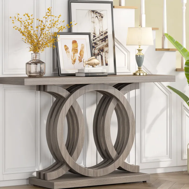 Tribesigns Console Tables|Console Tables*Farmhouse Console Table, 55" Hallway Sofa Table With Geometric Base