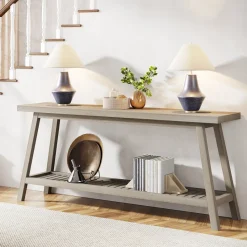 Tribesigns Console Tables|Console Tables*Farmhouse Console Table, 70.9" Entryway Table 2 - Tier Sofa Table
