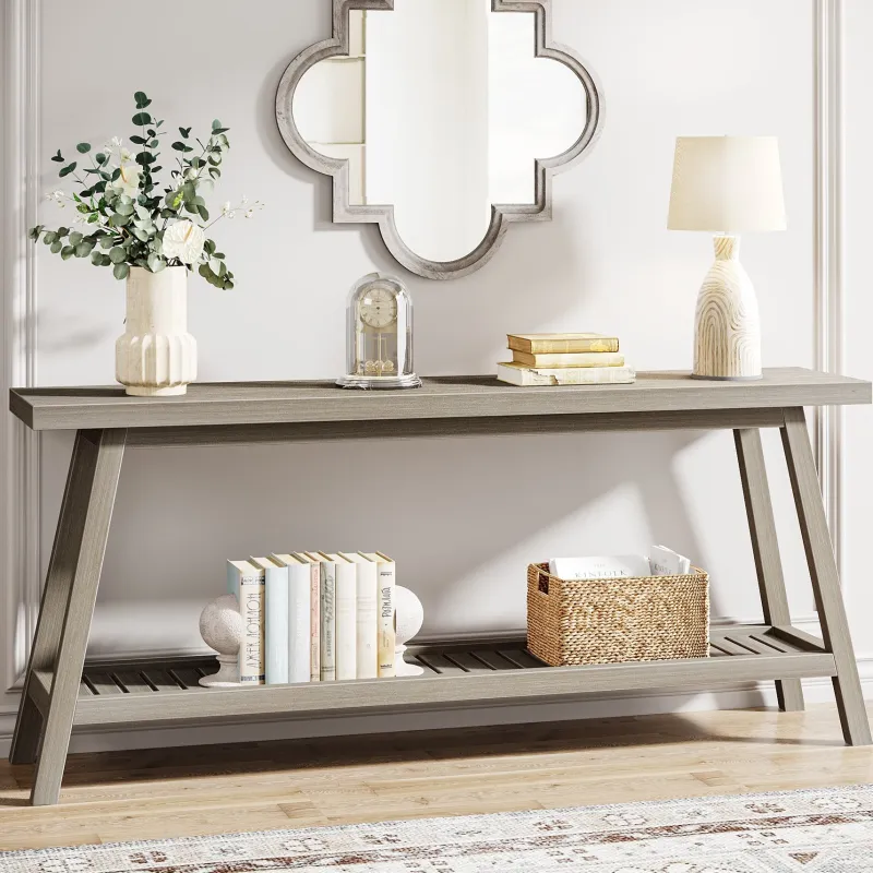 Tribesigns Console Tables|Console Tables*Farmhouse Console Table, 70.9" Entryway Table 2 - Tier Sofa Table