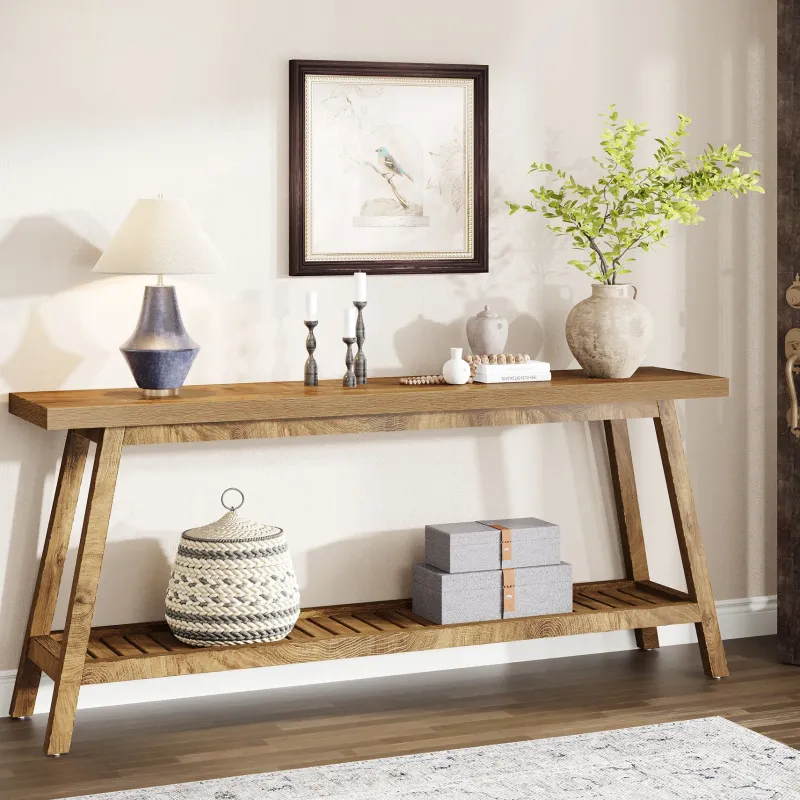 Tribesigns Console Tables|Console Tables*Farmhouse Console Table, 70.9" Entryway Table 2 - Tier Sofa Table