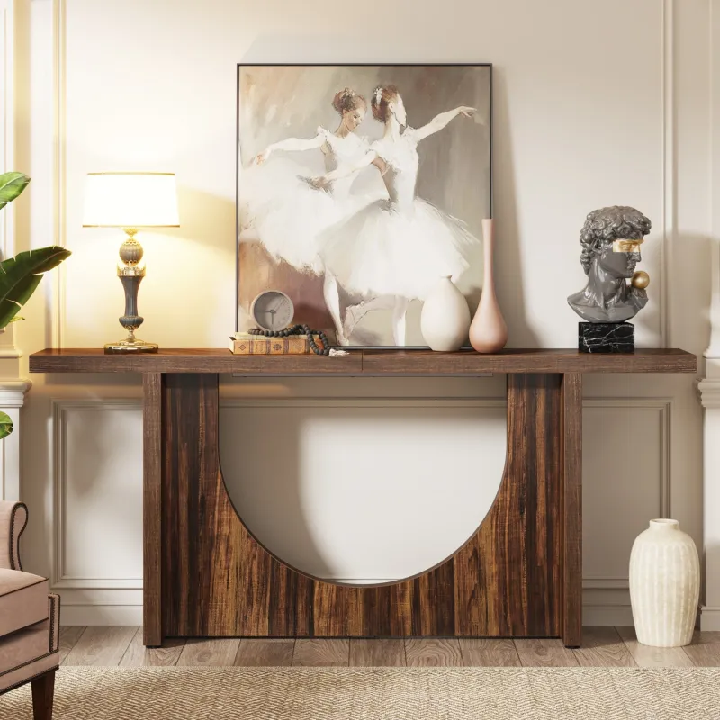 Tribesigns Console Tables|Console Tables*Farmhouse Console Table, 70.9" Wooden Hallway Foyer Table