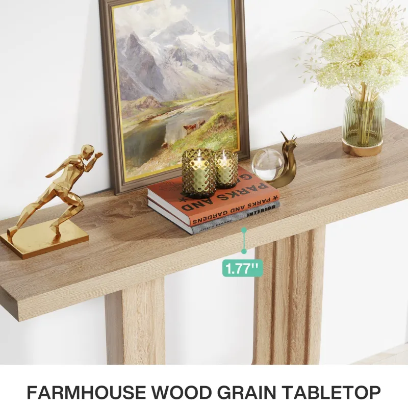 Tribesigns Console Tables|Console Tables*Farmhouse Console Table, 39" Wood Entryway Table with Geometric Base
